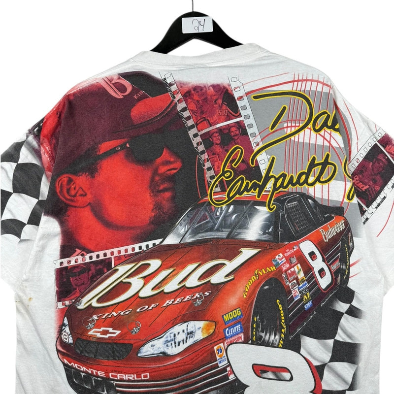 Vintage Budweiser #8 NASCAR All Over Print T-Shirt