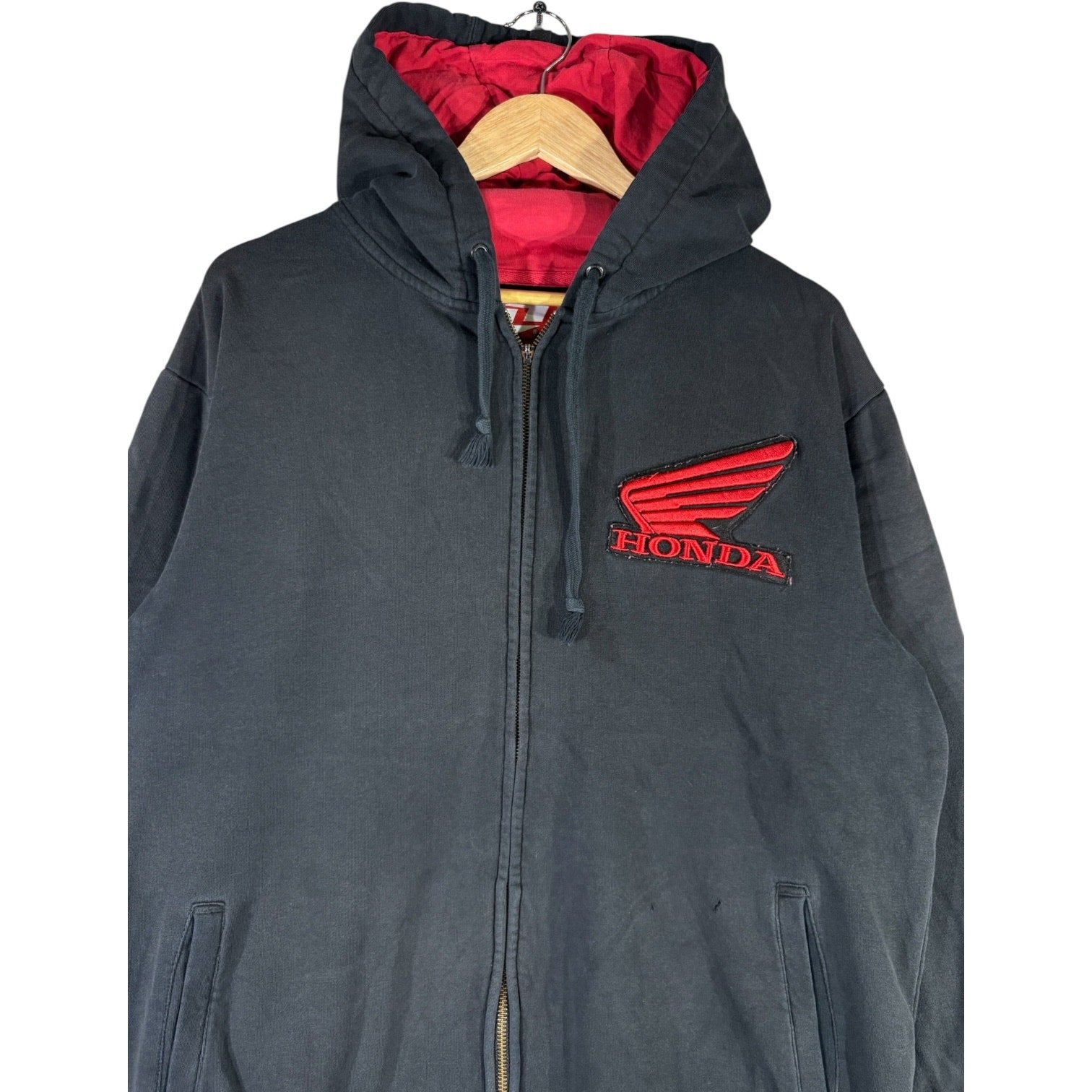 Vintage Honda Racing Zip-Up Hoodie