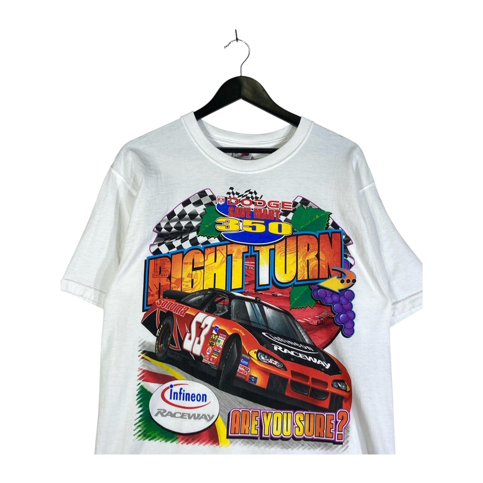 Vintage NASCAR Dodge Save Mart 350 T-Shirt