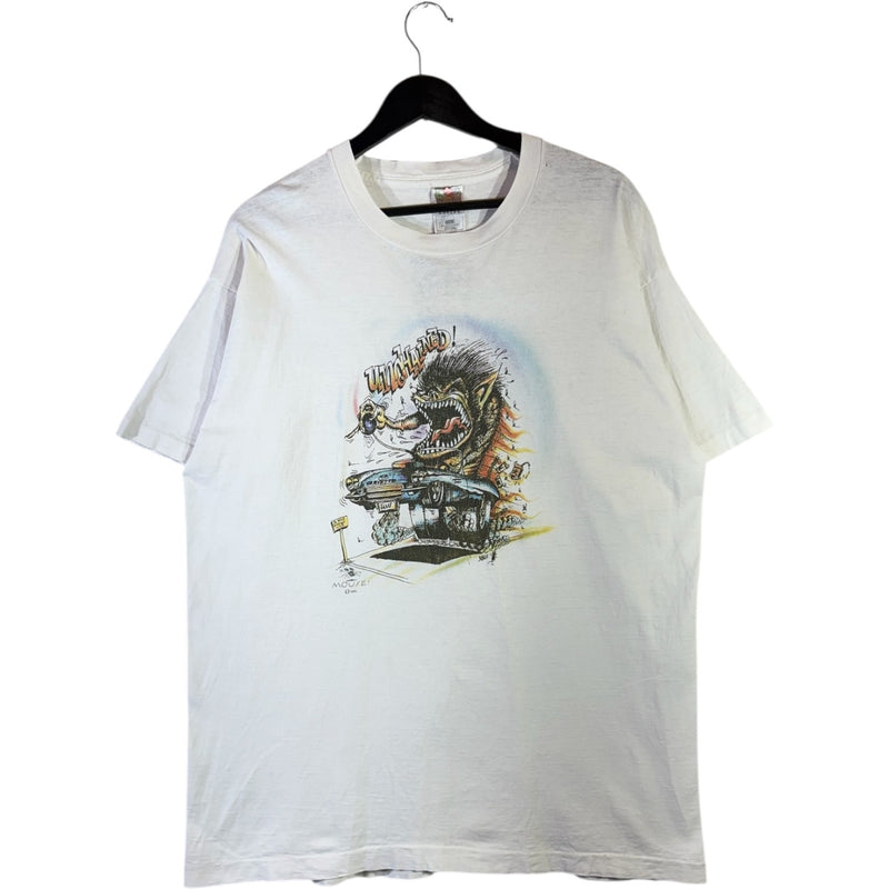 Vintage Unhinged Monster Car Graphic T-Shirt