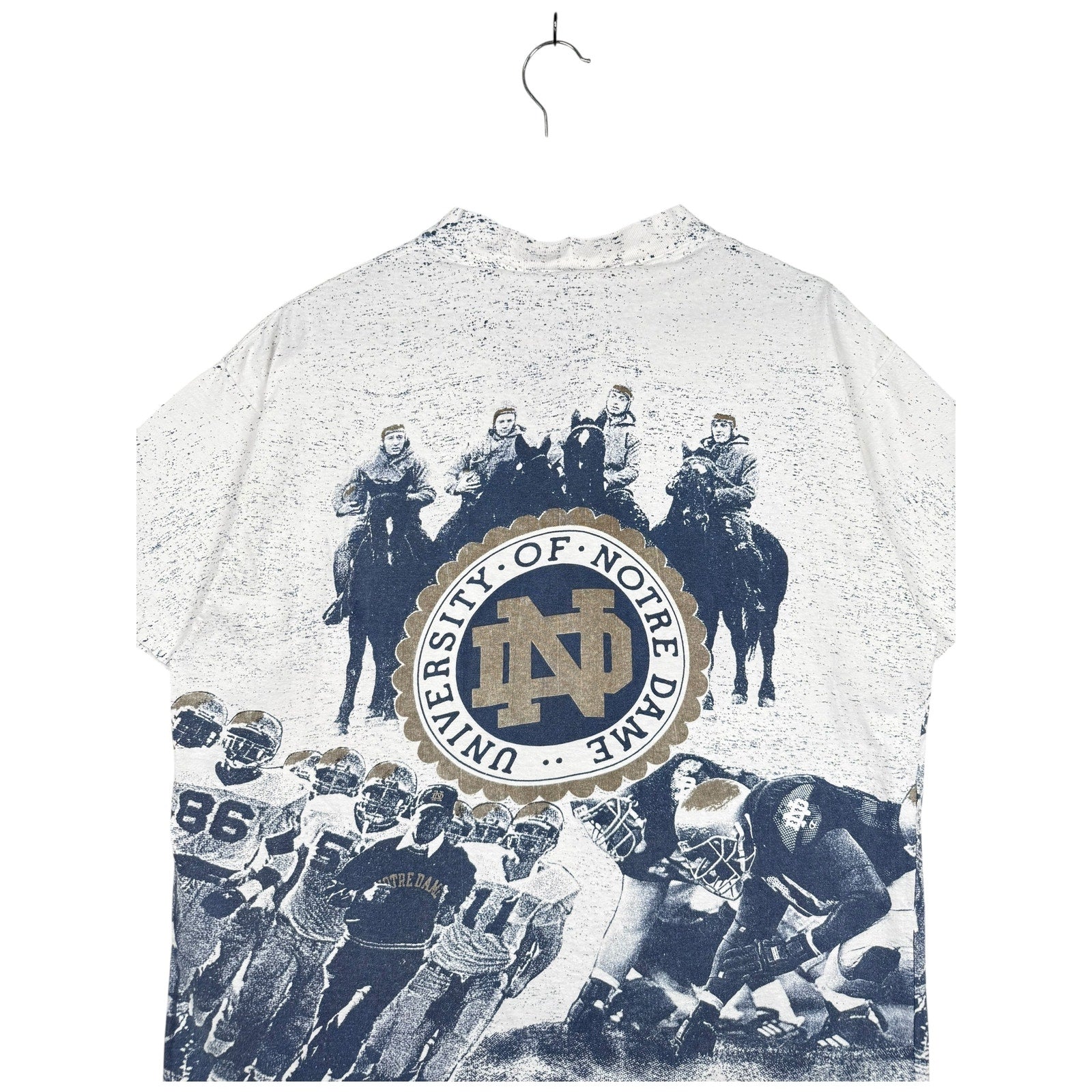Vintage University Of Notre Dame AOP T-Shirt