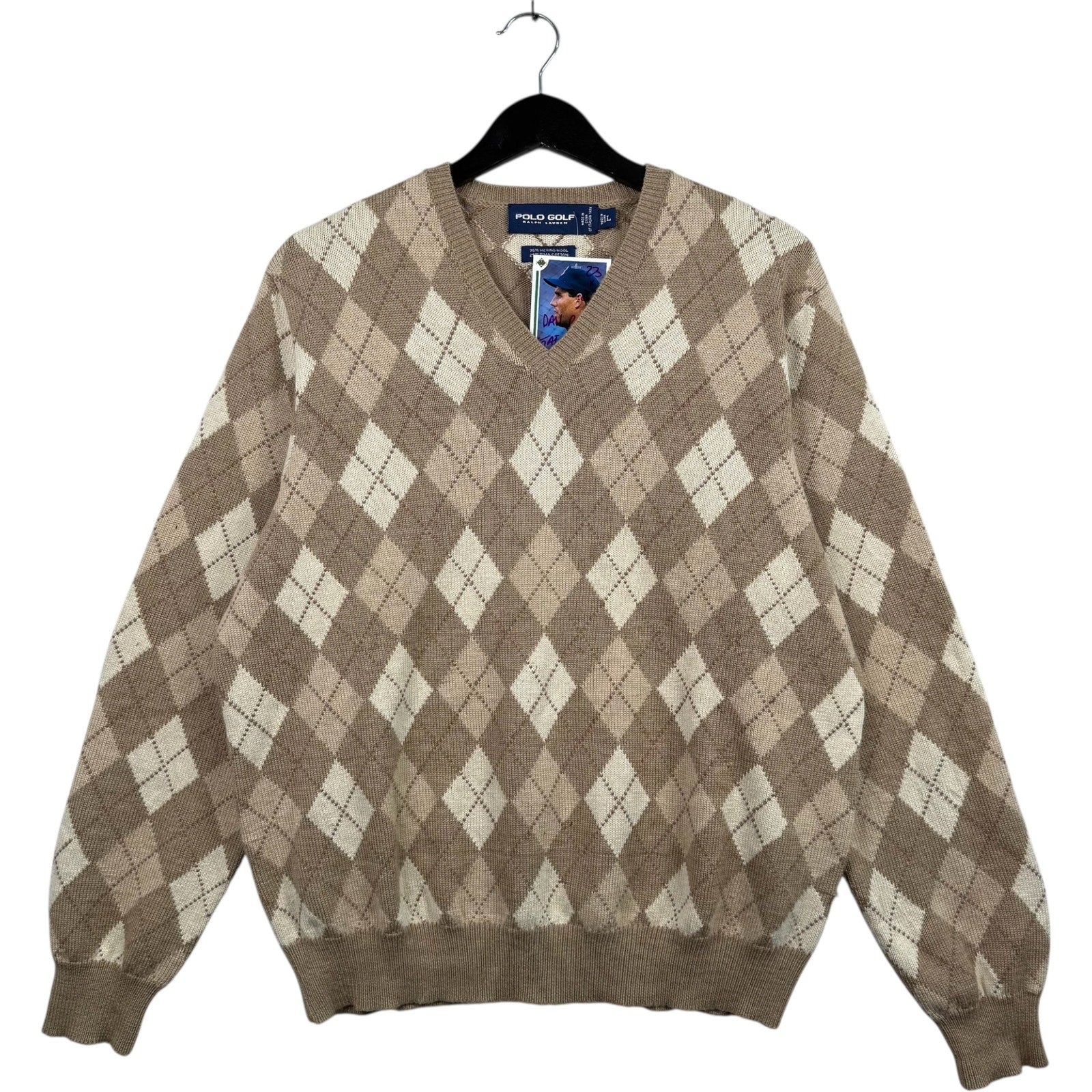Vintage Polo Golf Ralph Lauren Diamond Patterned Sweater