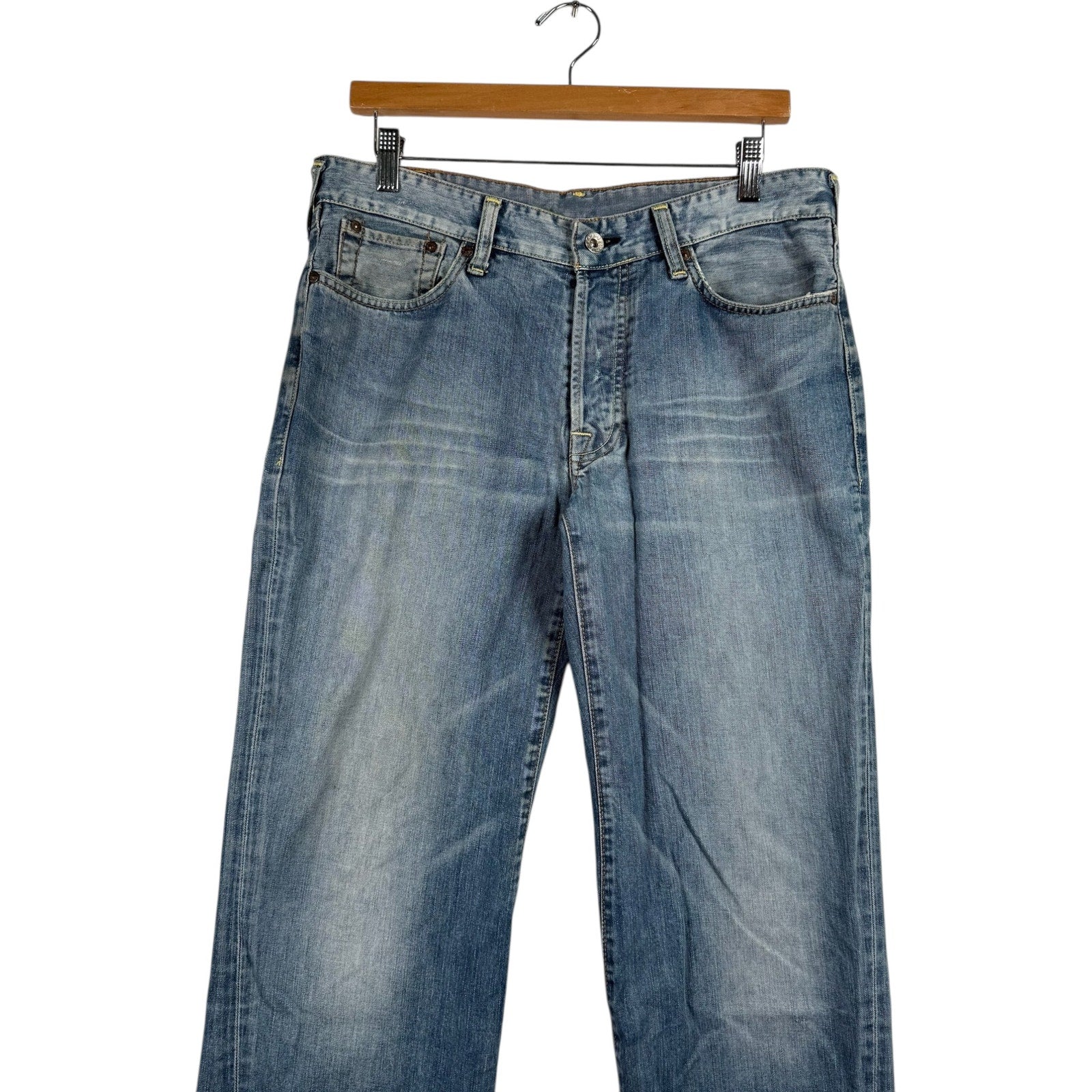 Y2K Evisu Straight Leg Denim Jeans 33x29