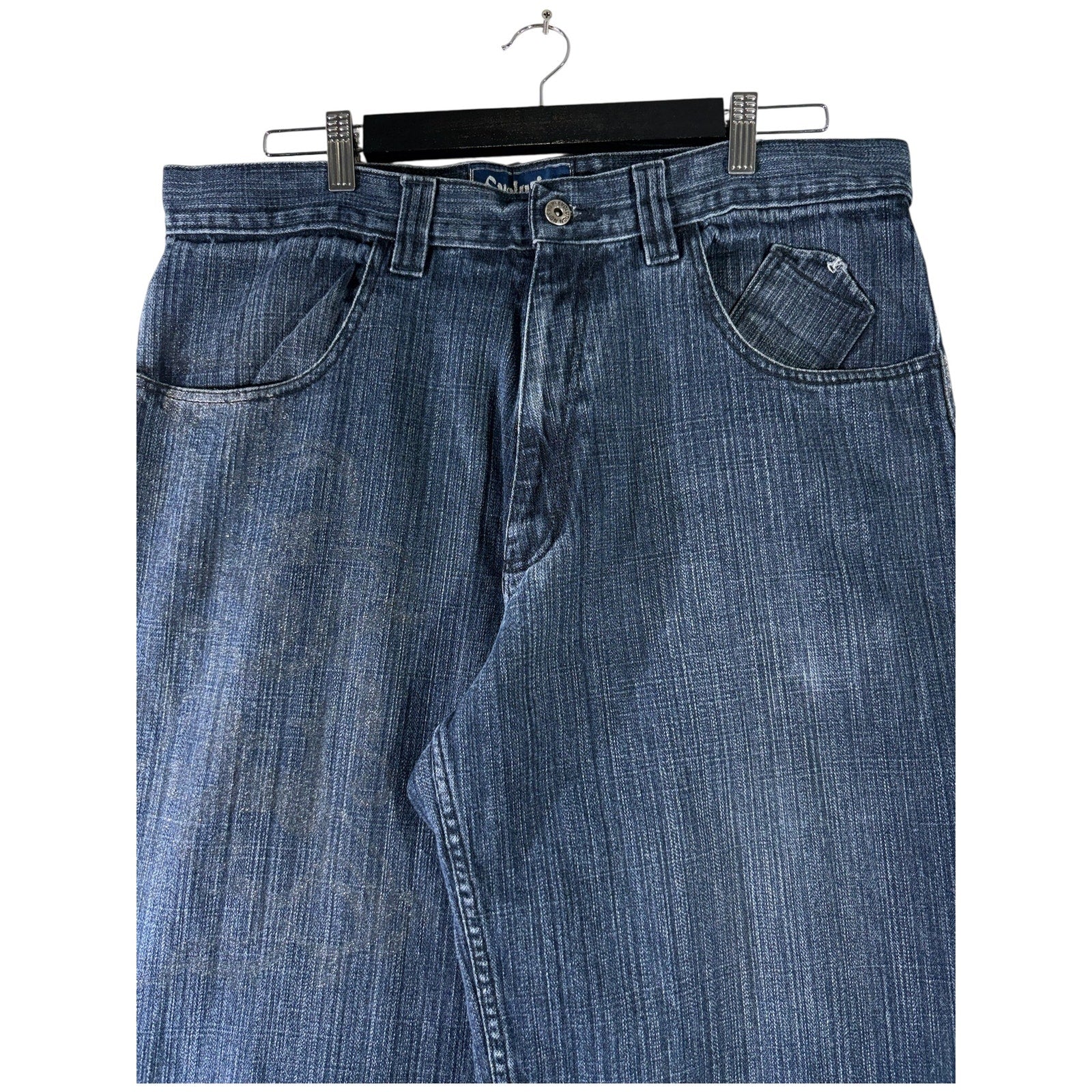 Vintage Evolution Wide Leg Denim Shorts 38