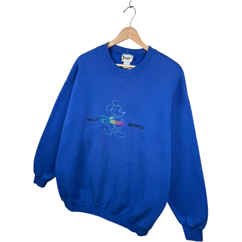 Vintage Walt Disney World Mickey Mouse Embroidered Crewneck