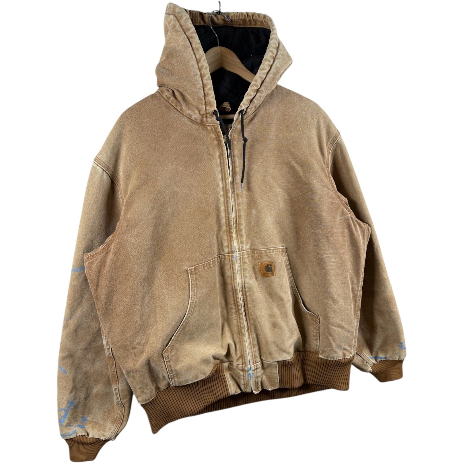 Vintage Carhartt Insulated Active Hoodie Full Zip Workwear Jacket