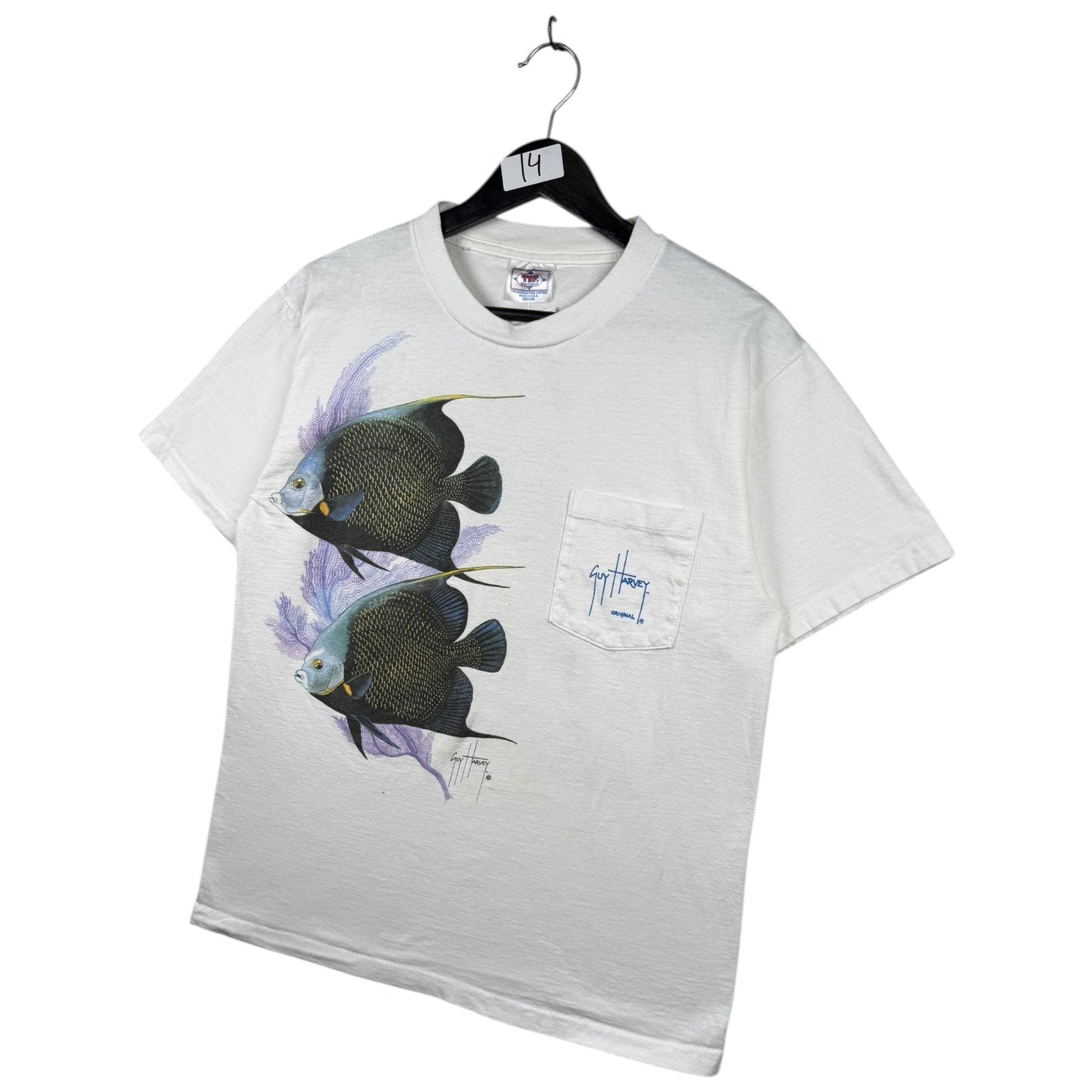 Vintage Ocean Fish Graphic Pocket T-Shirt