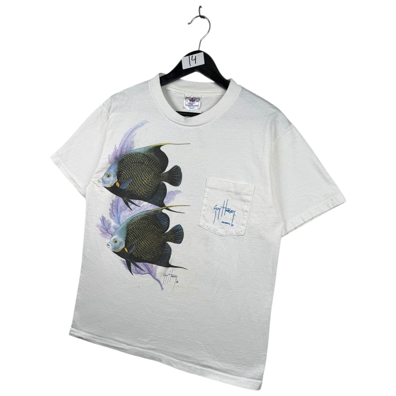 Vintage Ocean Fish Graphic Pocket T-Shirt