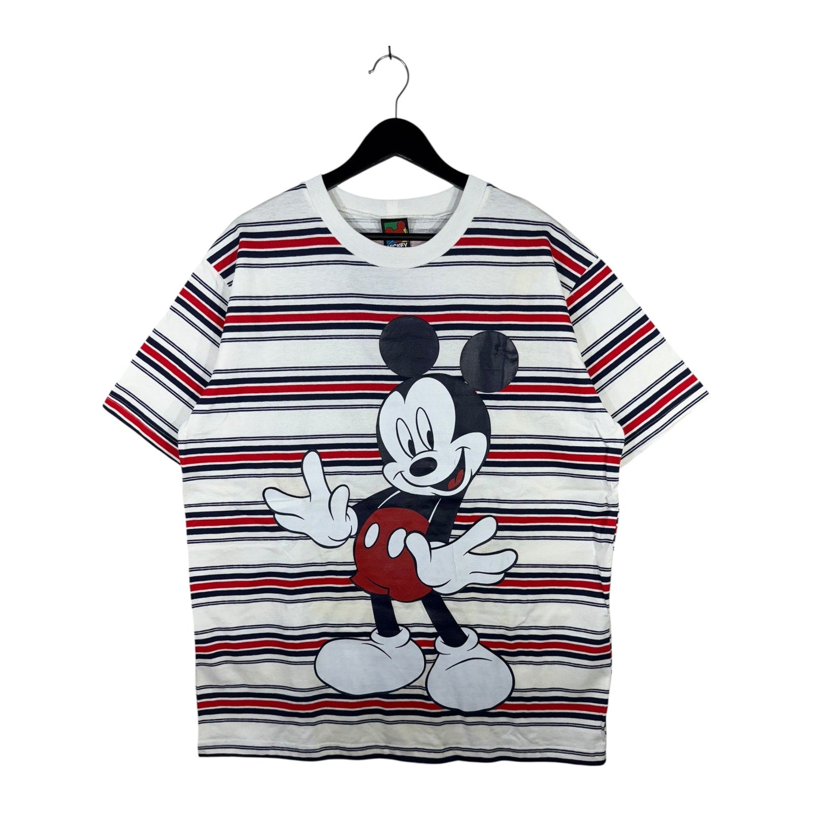 Vintage Mickey Mouse Striped Disney T-Shirt