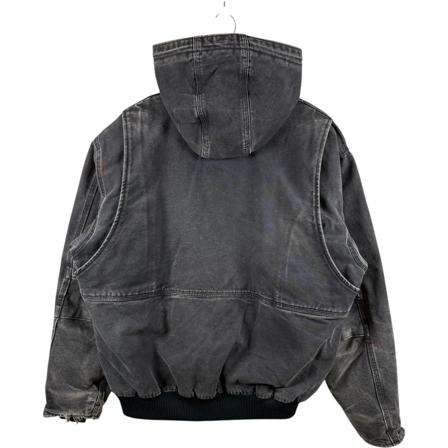 Vintage Carhartt Active Jac Insulated Denim Hoodie Full Zip Jacket