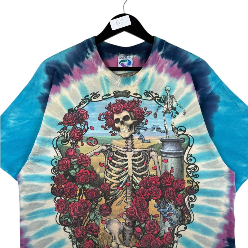 Vintage Dead Skeleton Roses Tie Dye T-Shirt