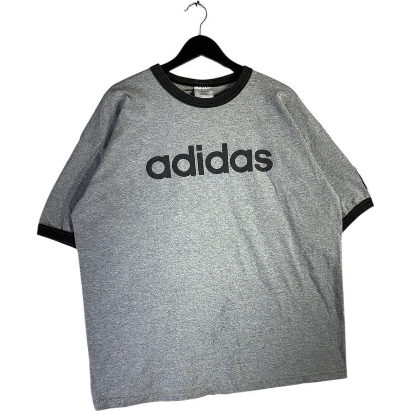 Vintage Adidas Spell Out Logo Ringer T-Shirt
