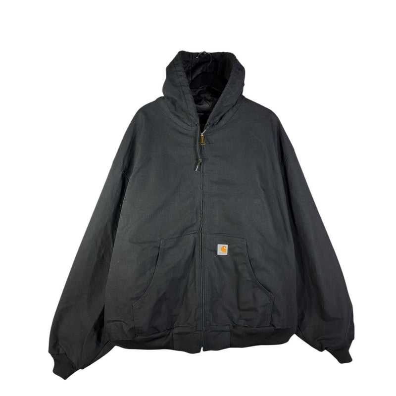 Vintage Carhartt Canvas Hooded Full Zip Workwear Jacket