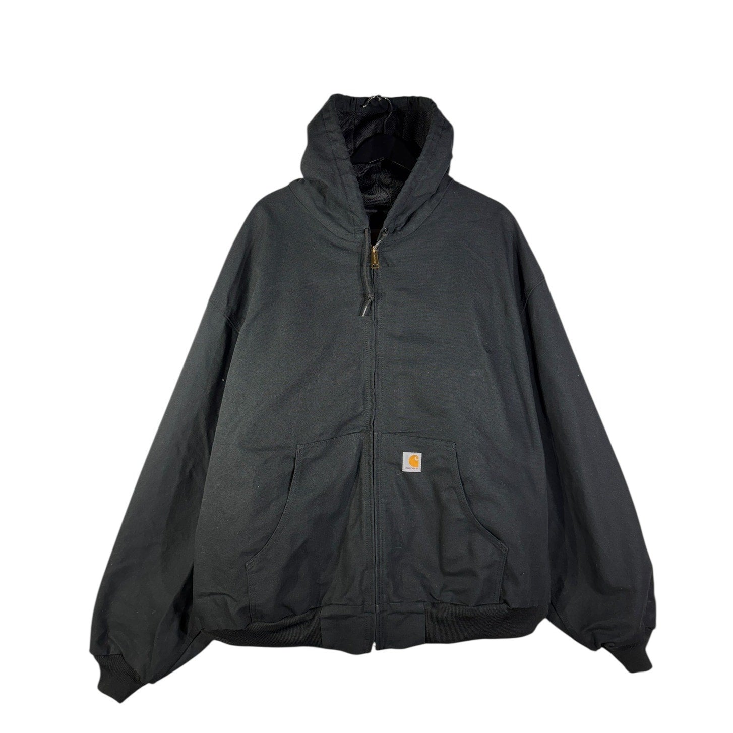 Vintage Carhartt Canvas Hooded Full Zip Workwear Jacket