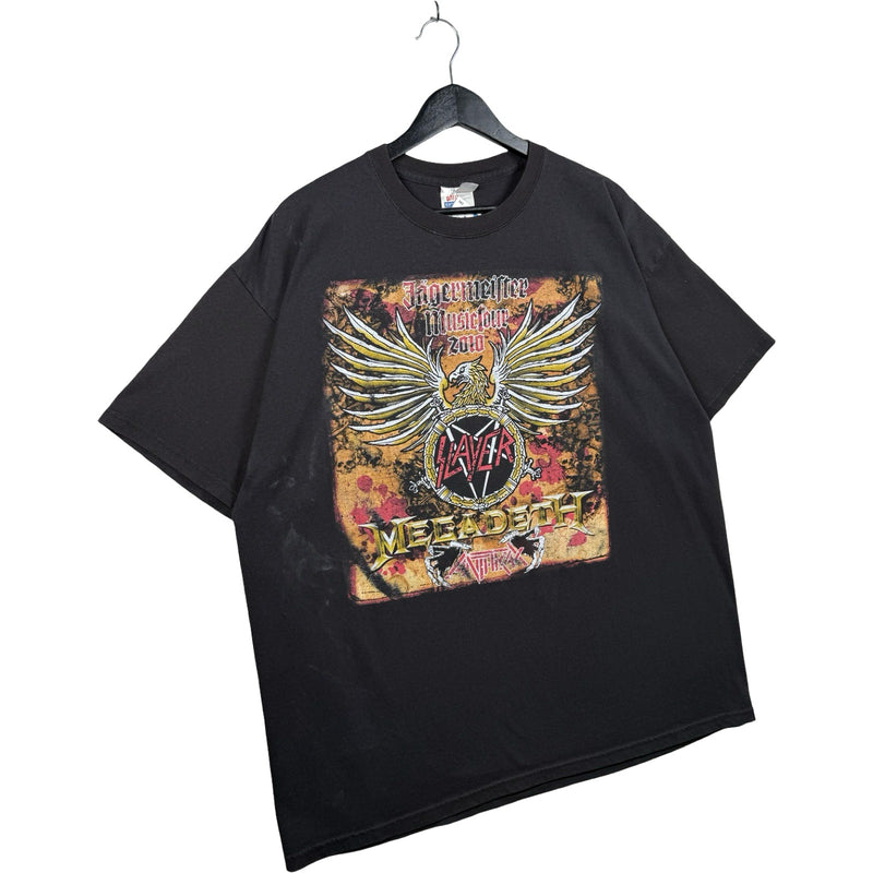 Vintage Megadeth Slayer Jägermeister Music Tour T-Shirt 2010