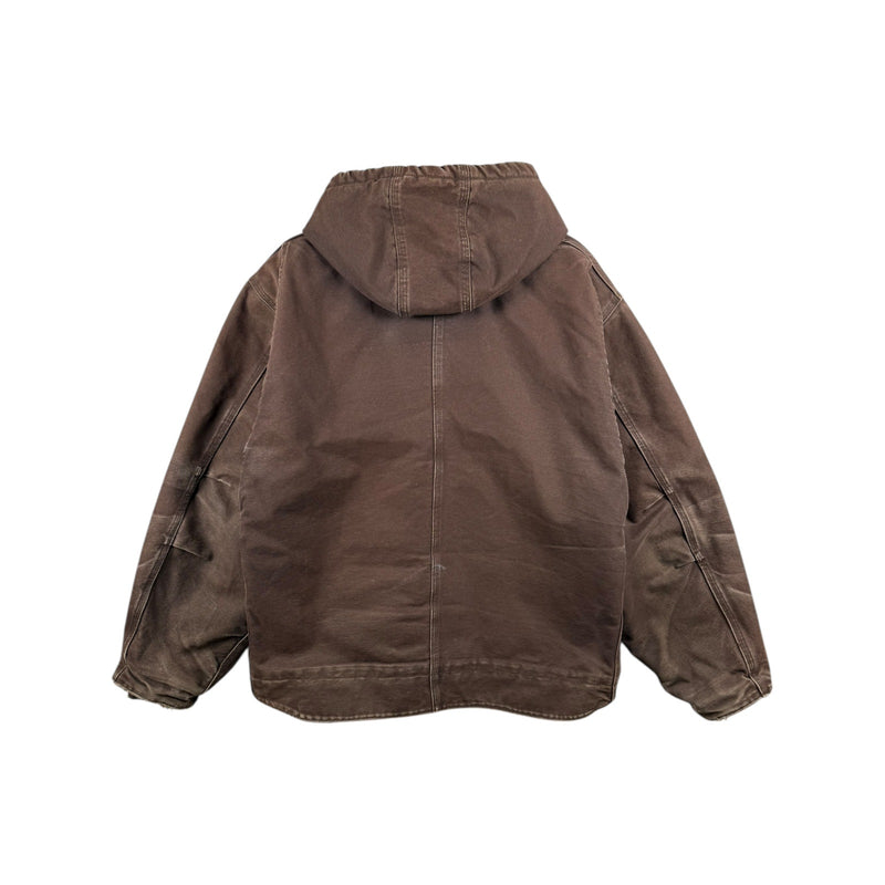 Vintage Carhartt Fleece Lined Hooded Detroit Workwear Jacket