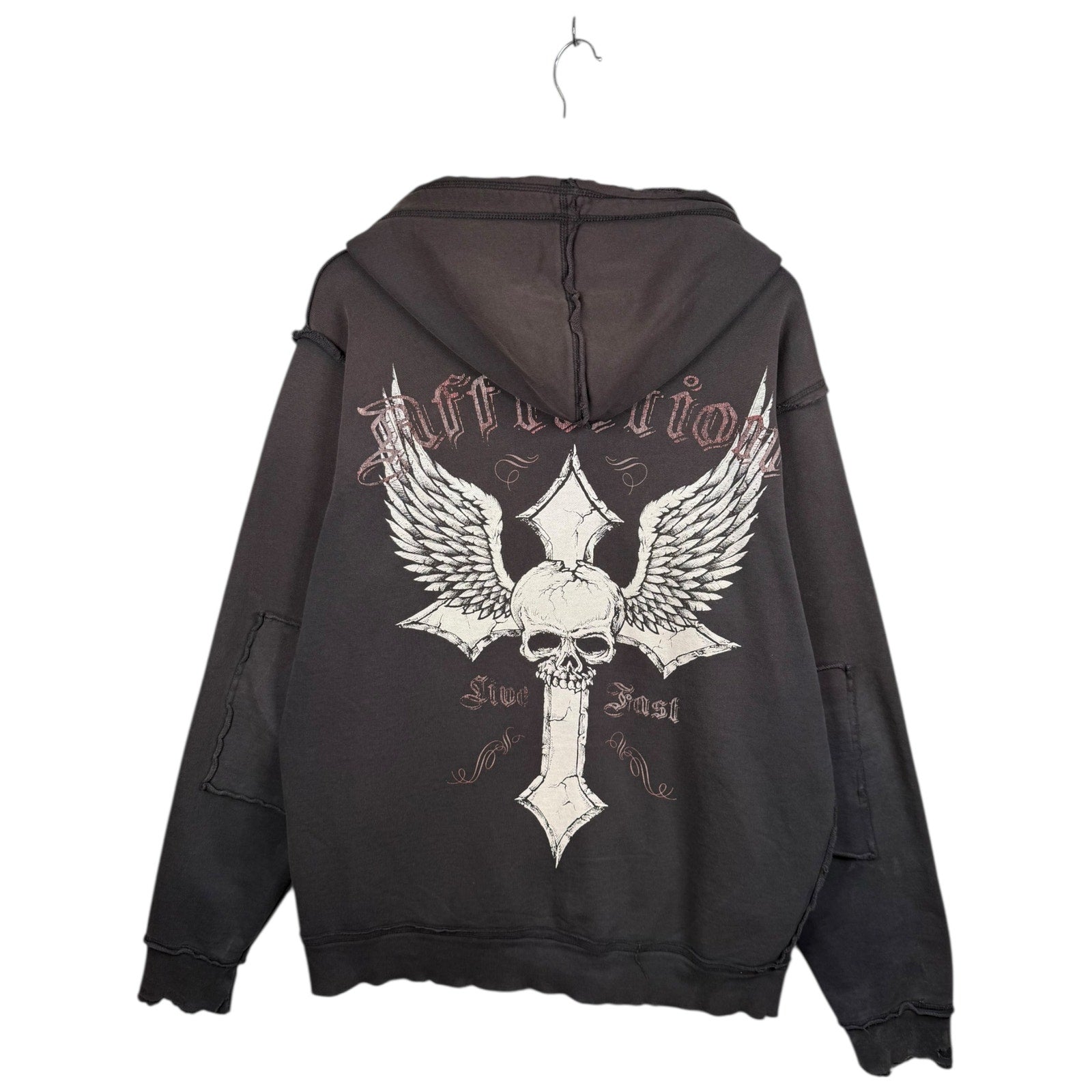 Vintage Affliction Live Fast Cross Full Zip Hoodie