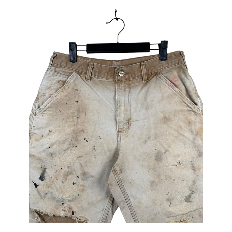 Vintage Carhartt Distressed Tattered Cargo Shorts 32