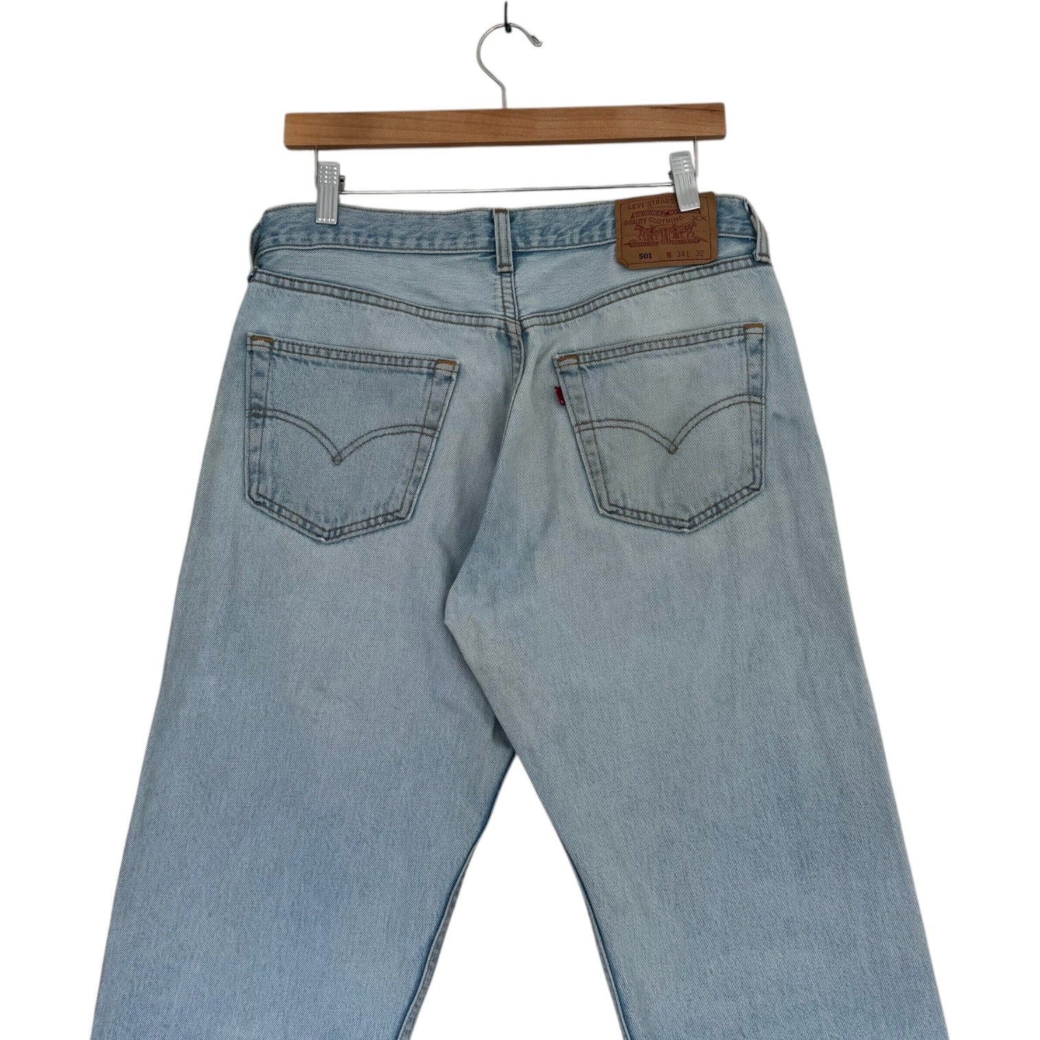Vintage Levi's 501 Light Wash Straight Leg Jeans 34x30