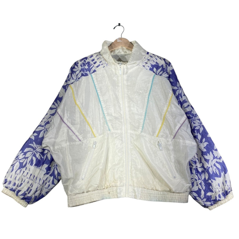 Vintage Adidas Floral Sleeve Windbreaker