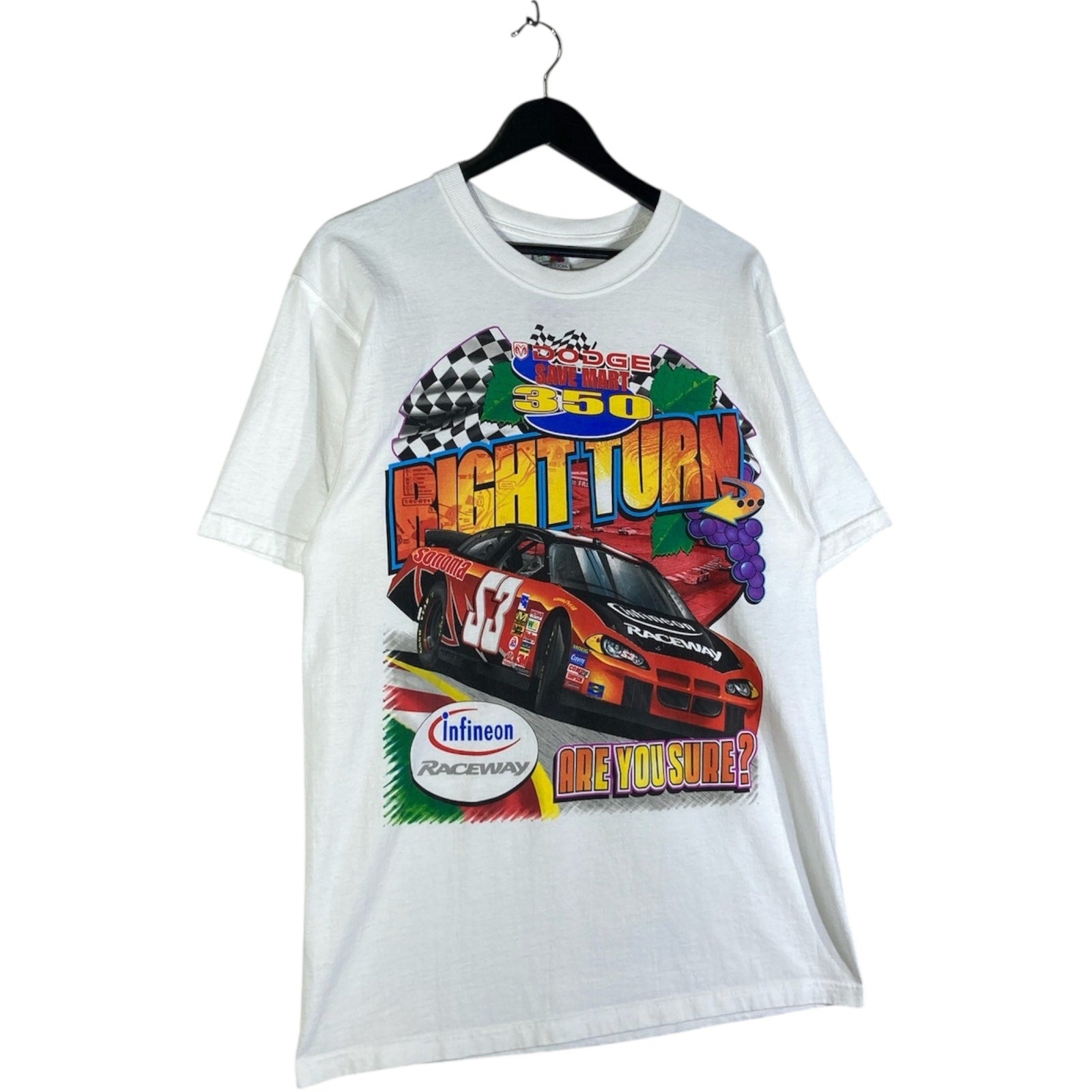 Vintage NASCAR Dodge Save Mart 350 T-Shirt