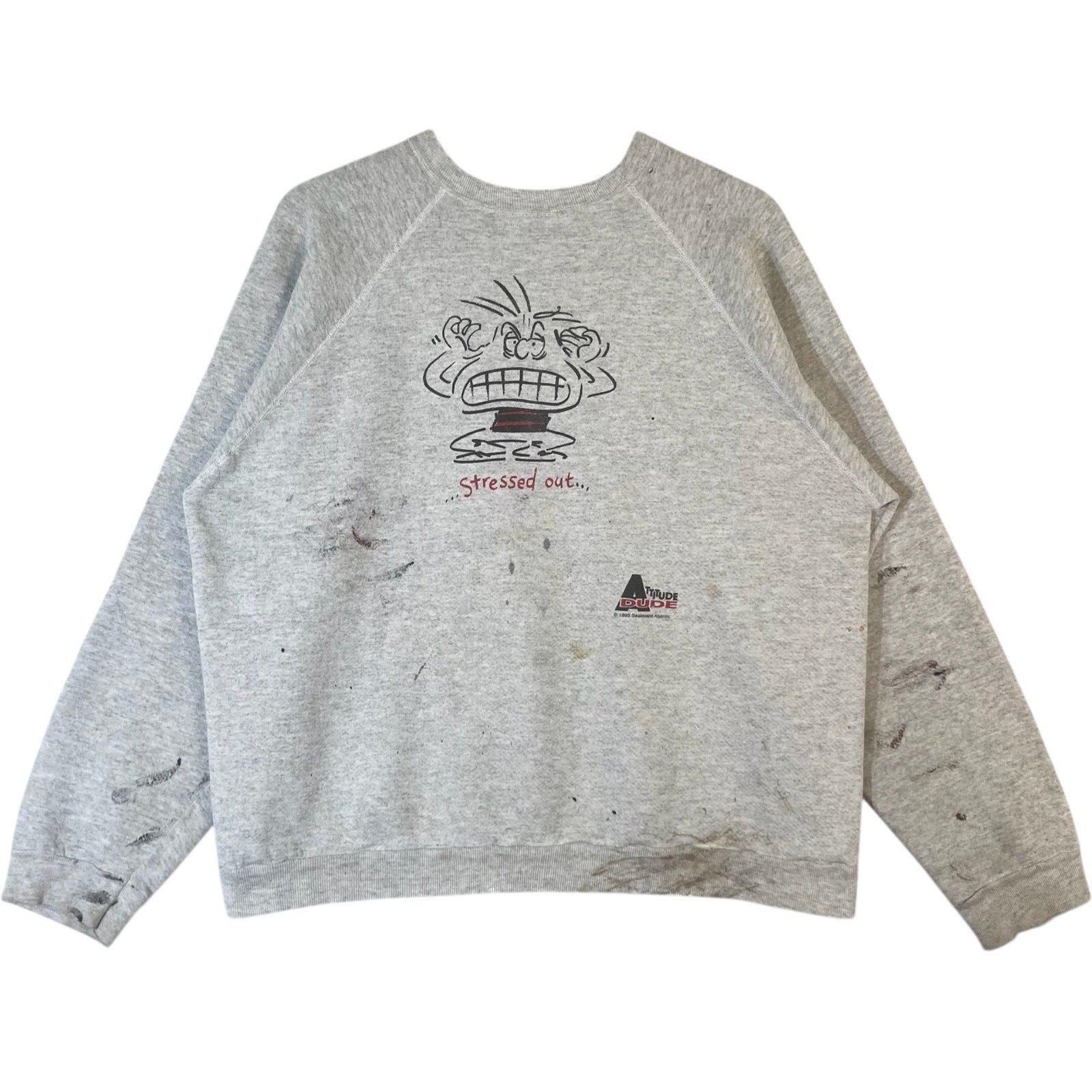 Vintage Attitude Dude "...Stressed Out..." Crewneck 1995