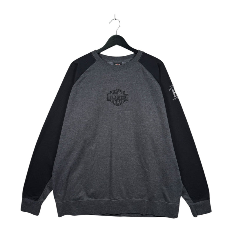 Vintage Harley Davidson Logo Raglan Crewneck