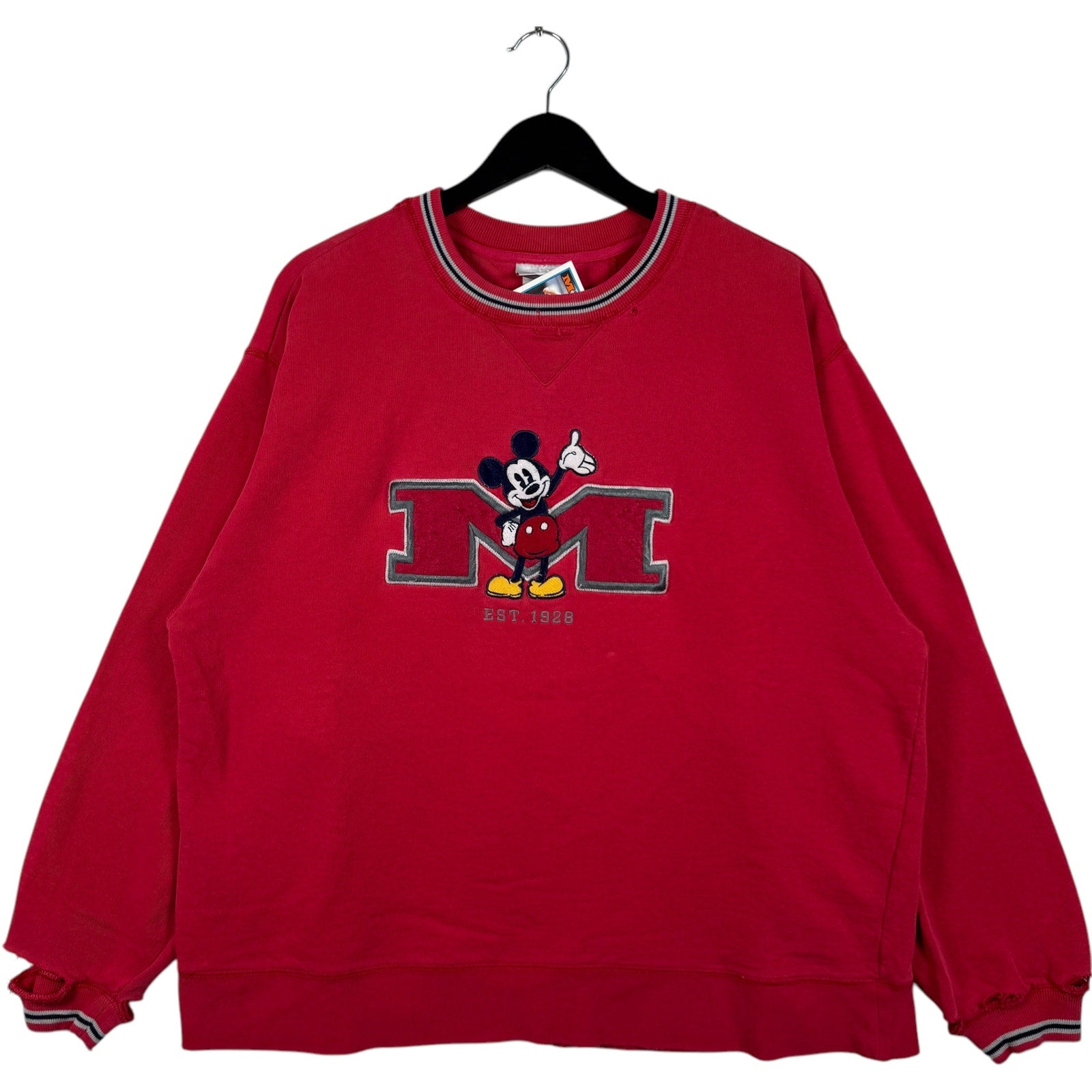 Vintage Disney Mickey Mouse Big Letter M Crewneck