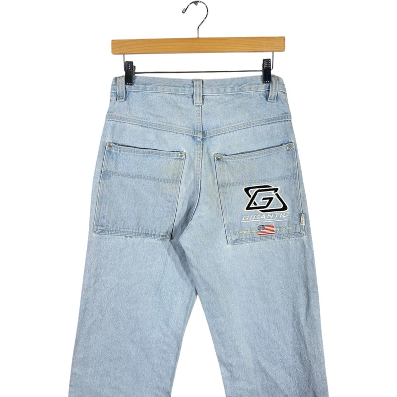 Vintage WXY Gigantic Straight Leg Denim Jeans 30 x 31