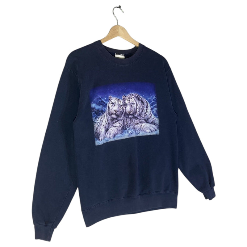 Vintage White Tiger Graphic Crewneck