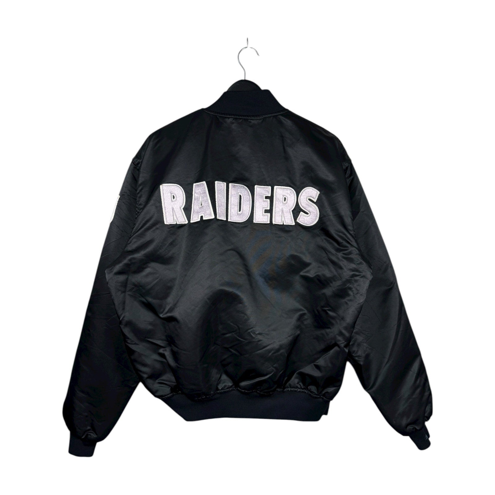 Vintage Starter Raiders NFL Satin Bomber Jacket