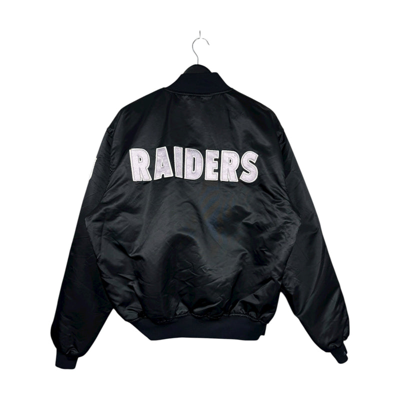 Vintage Starter Raiders NFL Satin Bomber Jacket