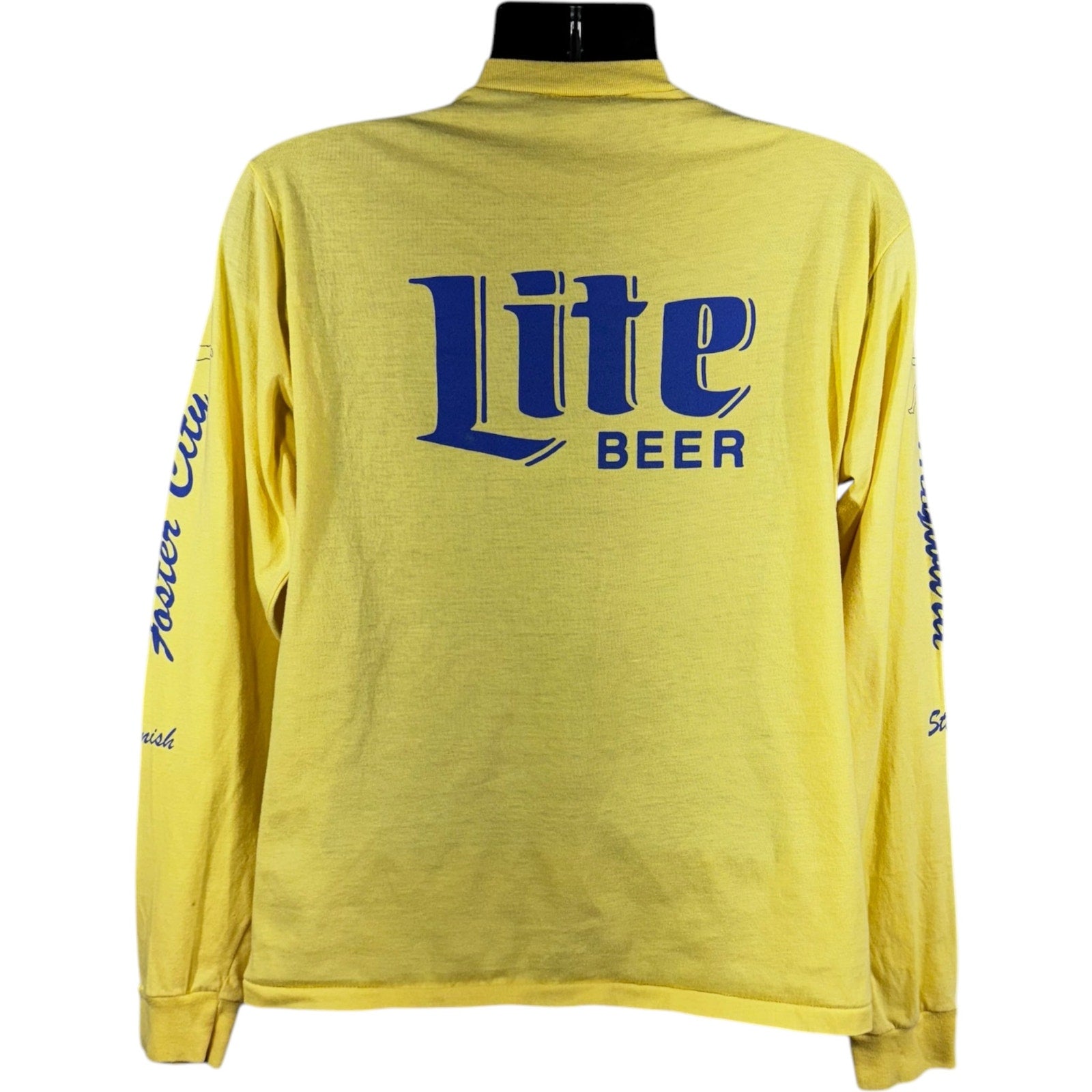 Vintage Miller Lite Spellout Long Sleeve Beer Promo Tee