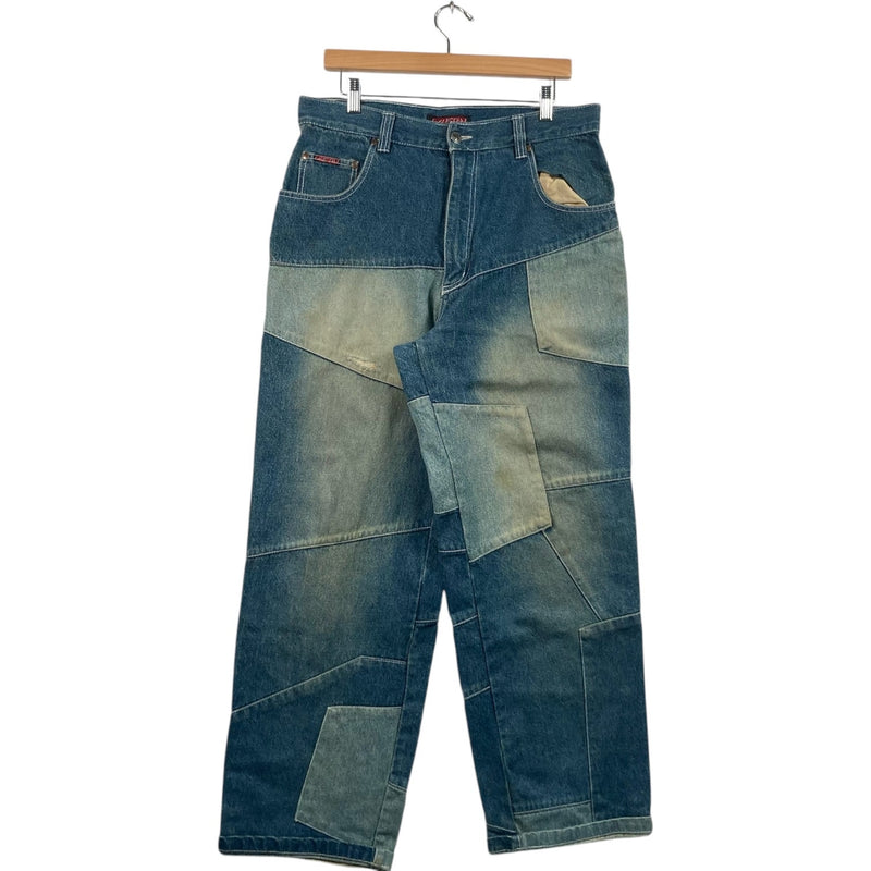 Vintage Metal Wide Leg Denim Jeans 36 x 31