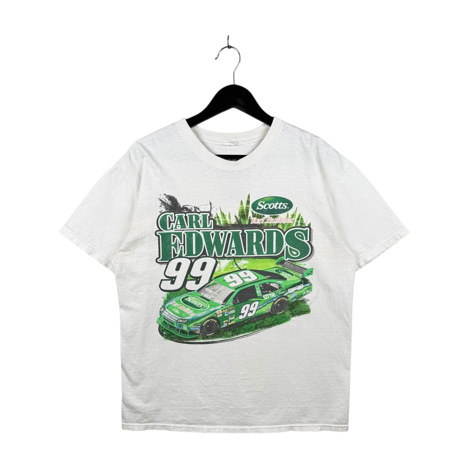 Vintage Carl Edwards #99 Scotts Ford NASCAR Racing T-Shirt