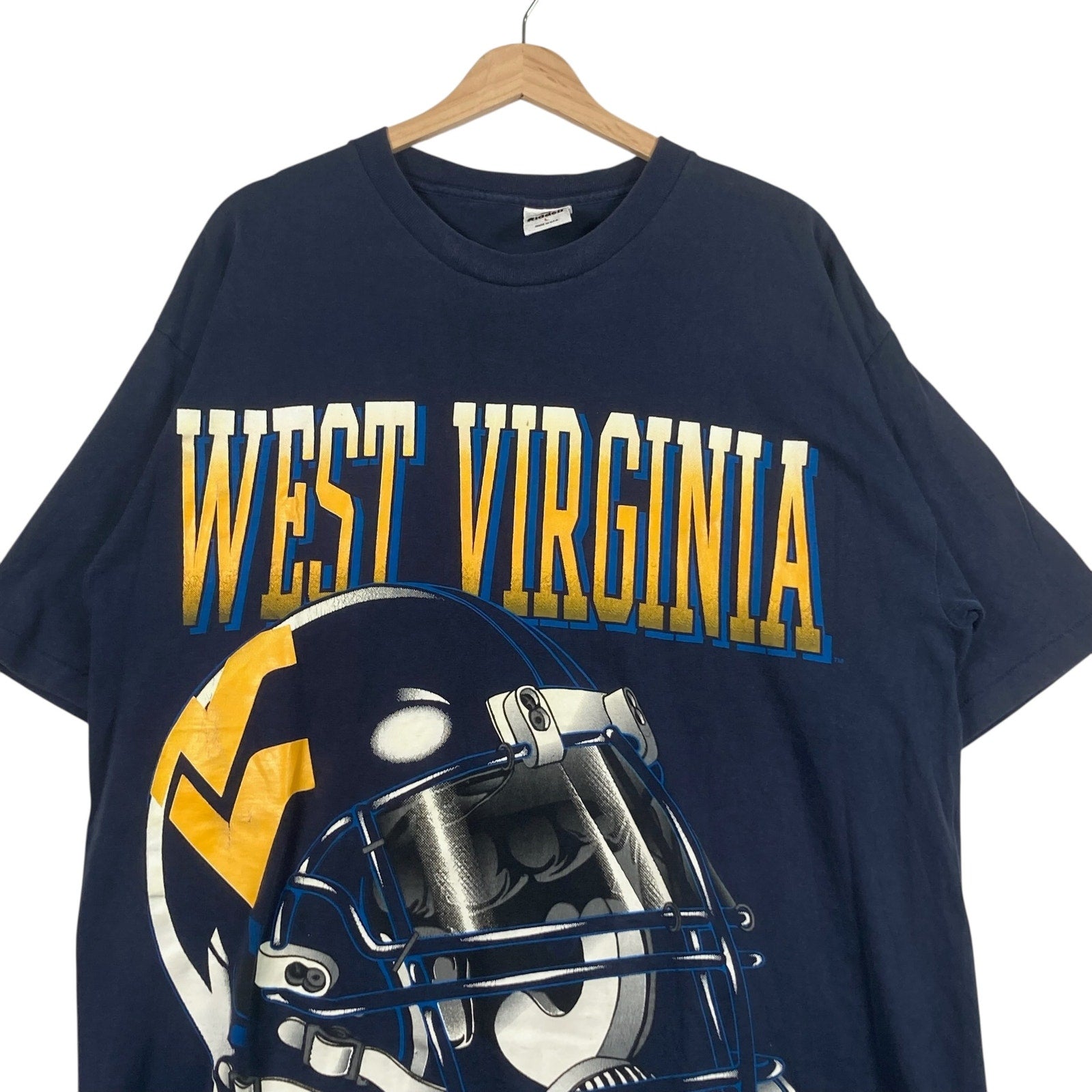 Vintage West Virginia Mountaineers Football Helmet Tee