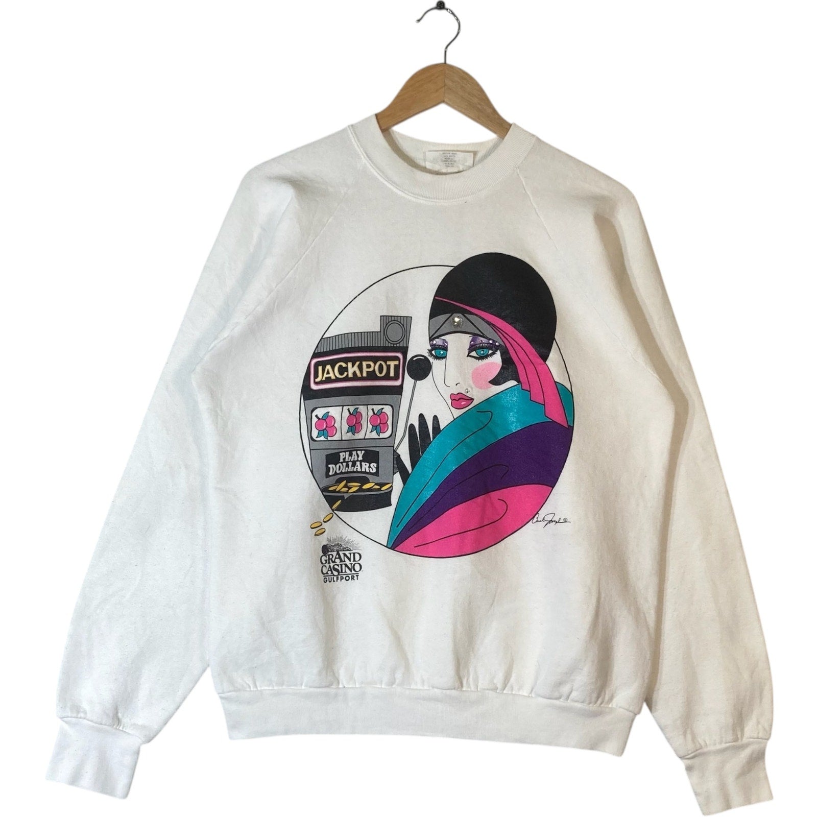 Vintage Art Attack Grand Casino Jackpot Crewneck