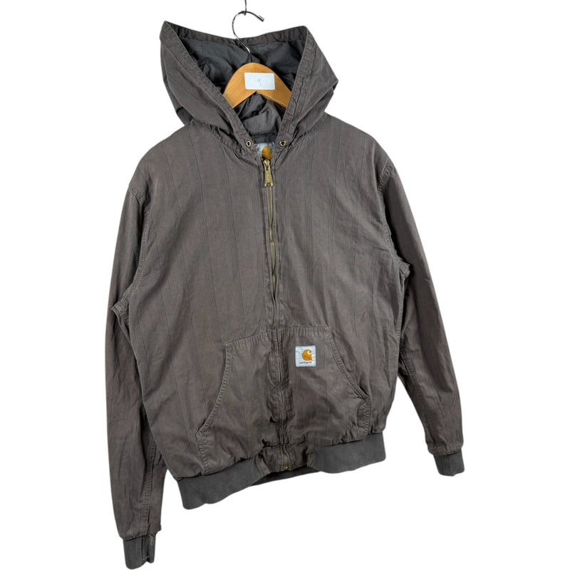 Vintage Carhartt Active Jac Stripe Hoodie Full Zip Jacket