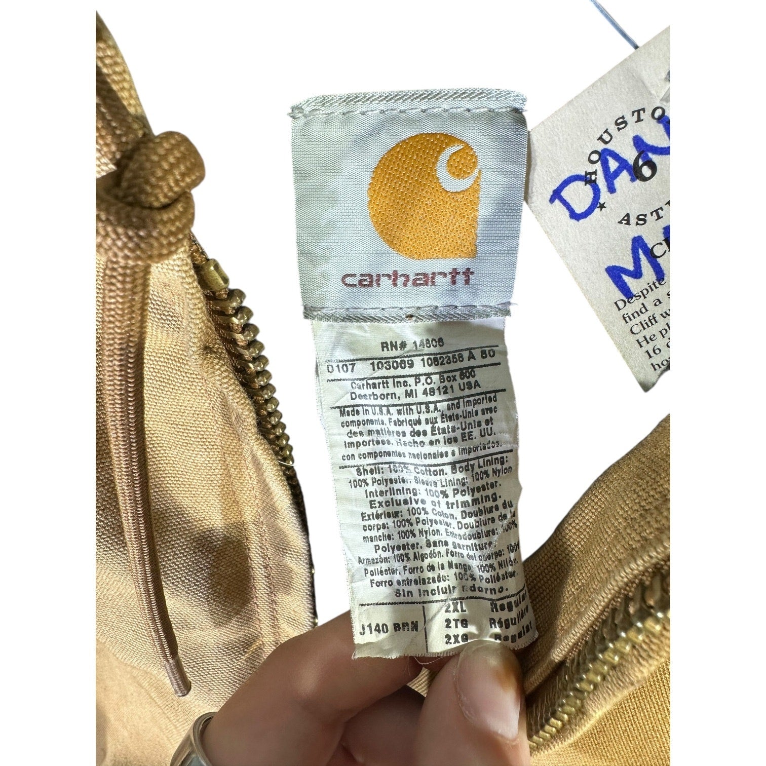 Vintage Carhartt Flannel-Lined Hooded Workwear Jacket