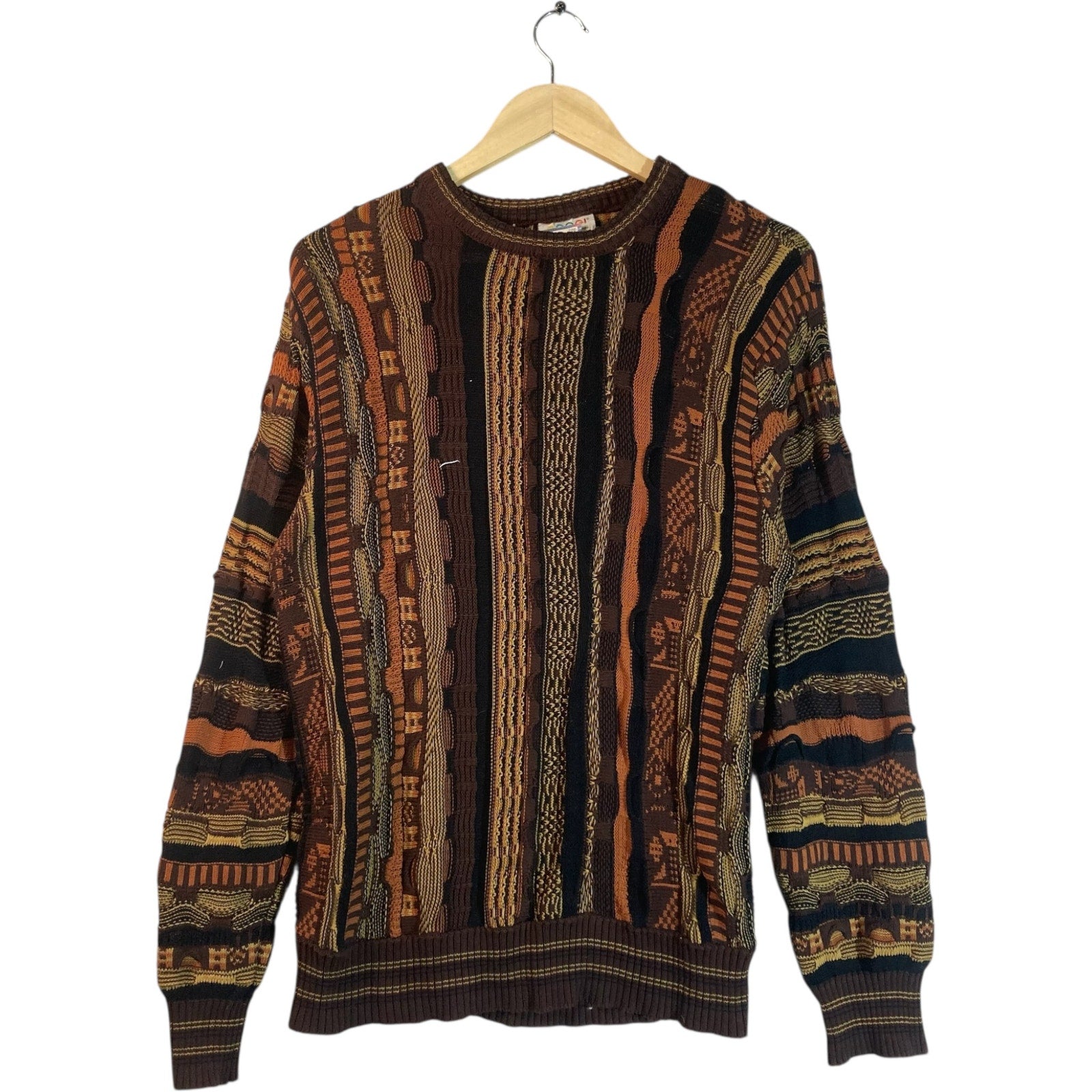 Vintage Coogi 3D Abstract Knit Sweater