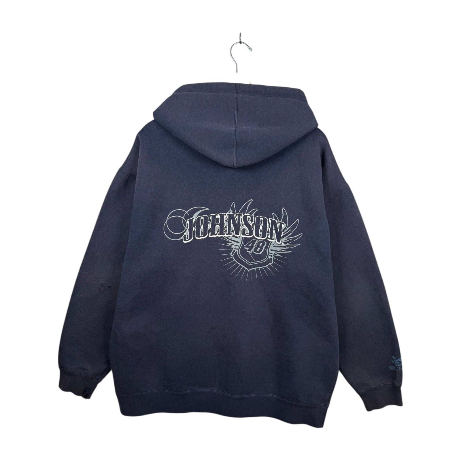 Vintage Johnson #48 NASCAR Graphic Full Zip Hoodie