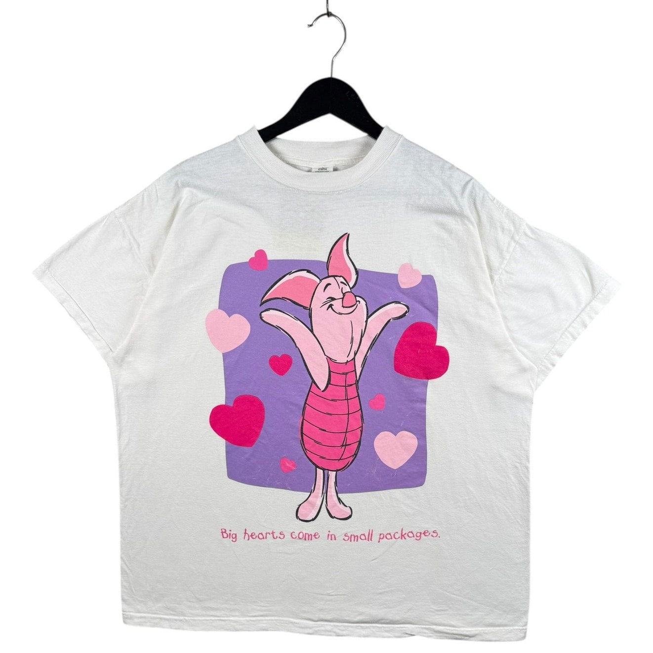 Vintage Disney Piglet Big Hearts Come In Small Women's T-Shirt
