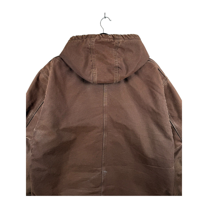 Vintage Carhartt Fleece Lined Hooded Detroit Workwear Jacket