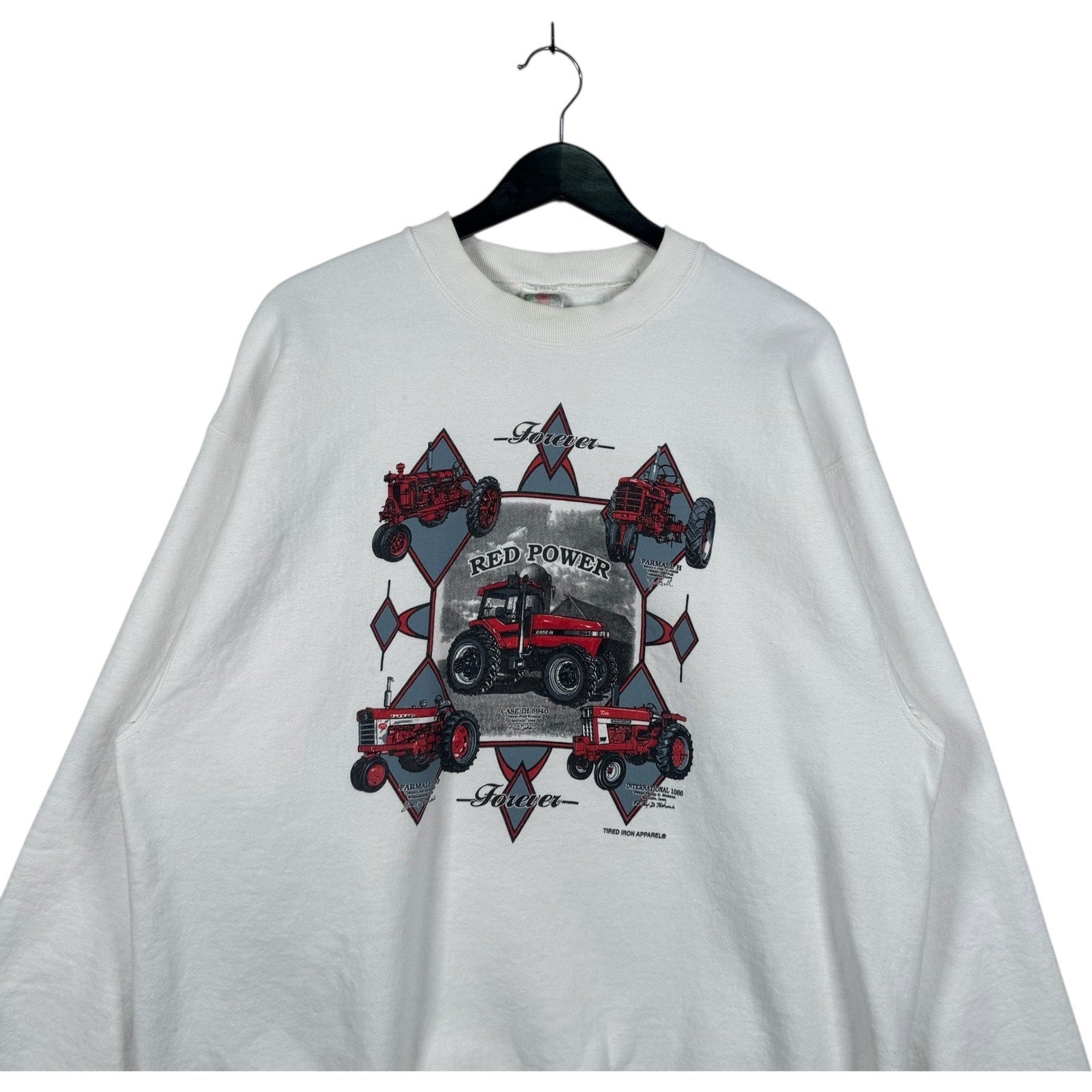 Vintage Red Power Forever Crewneck
