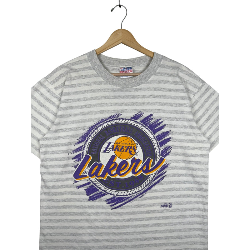 Vintage NBA Lakers 1991 Striped T-Shirt