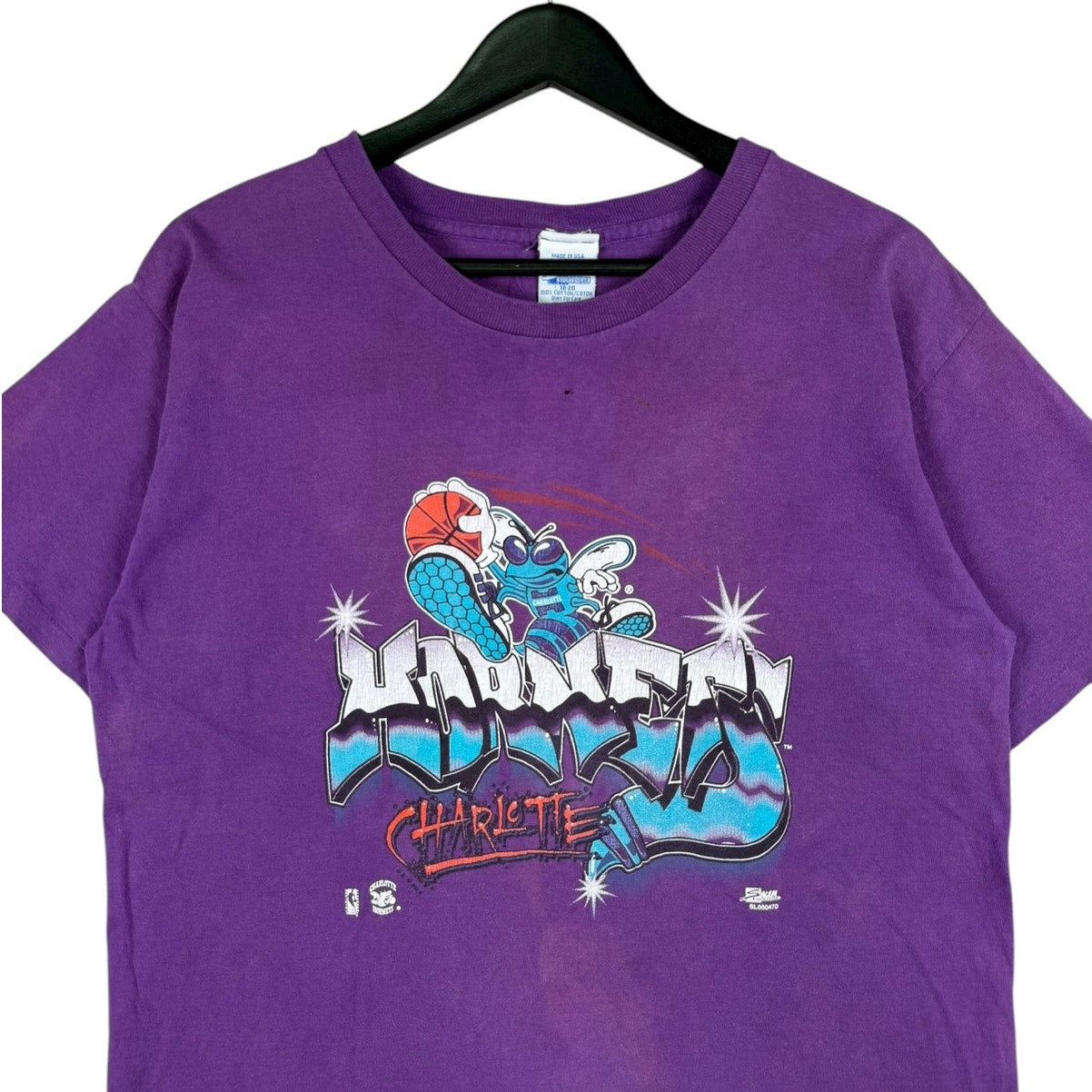 Vintage Youth Charlotte Hornets NBA Graphic T-Shirt