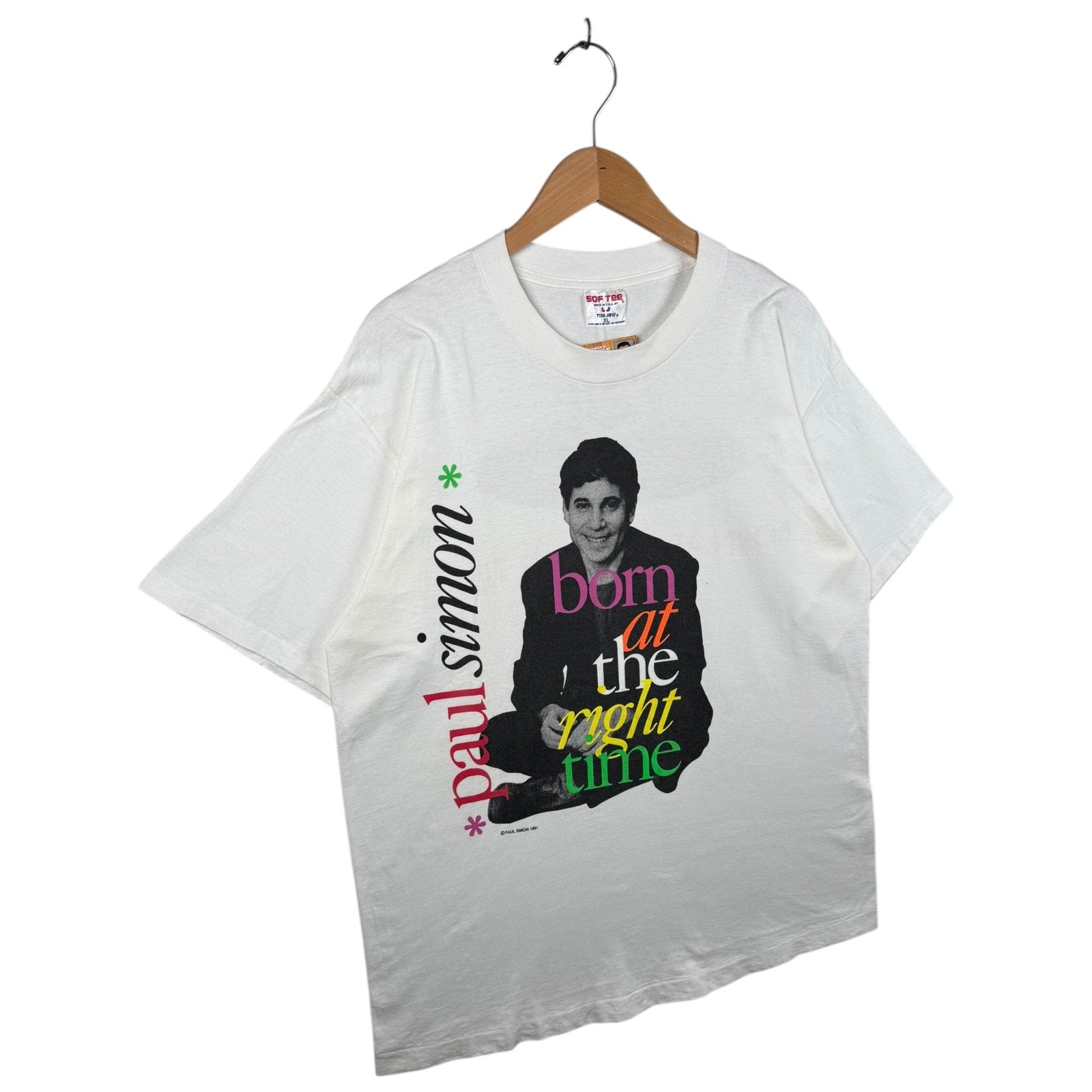 Vintage Paul Simon Born at the Right Time T-Shirt