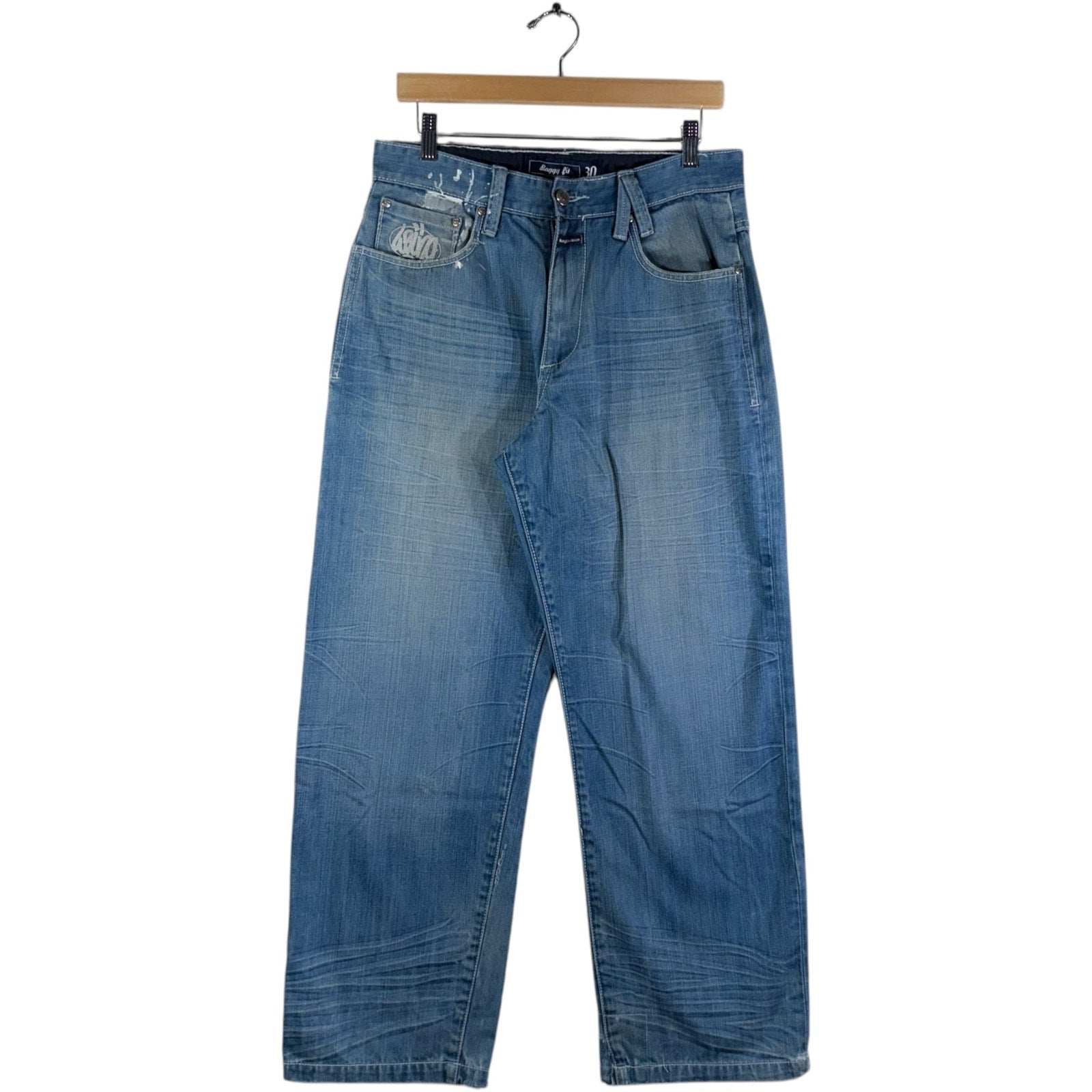 Y2K Karl Kani Baggy Fit Wide Leg Denim Jeans 32x30