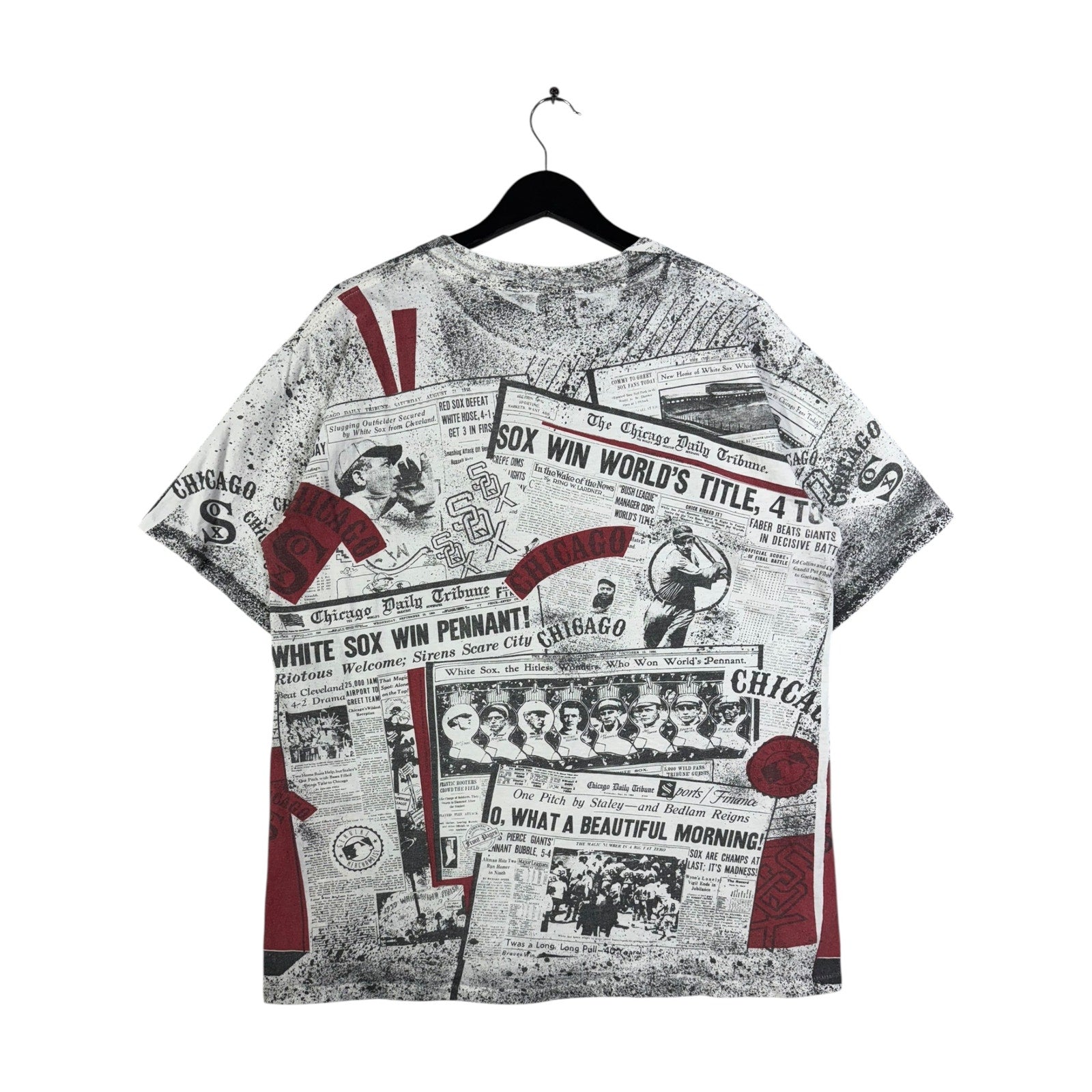 Vintage MLB AOP White Sox Newspaper T-Shirt