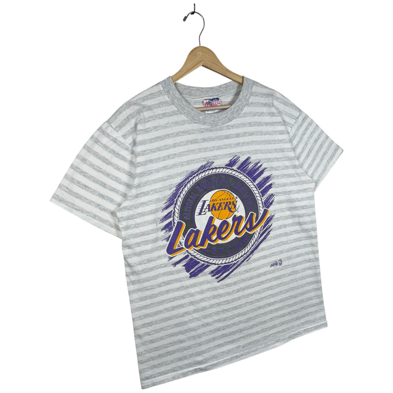 Vintage NBA Lakers 1991 Striped T-Shirt